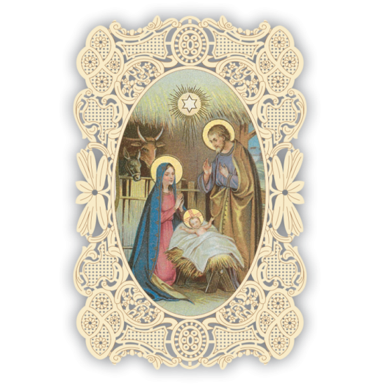 BILD KRIPPENSZENE Spitzenbildchen